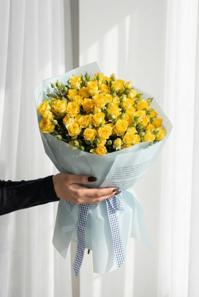 دسته گل رز مینیاتوری آنیدا کد 3019 - Image 1