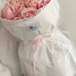 دسته گل رز 20 عددی صورتی کد 2024