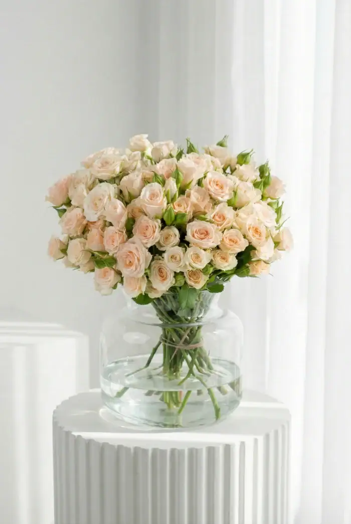 جار گل رز مینیاتوری گلبهی کد 3050 - Image 1