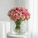 جار گل رز مینیاتوری صورتی کد 3047
