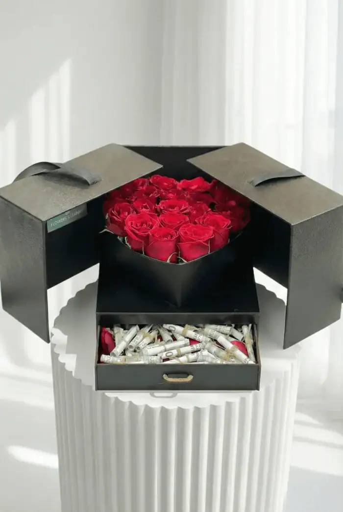 باکس گل 20 شاخه رز کد 10002 - Image 1
