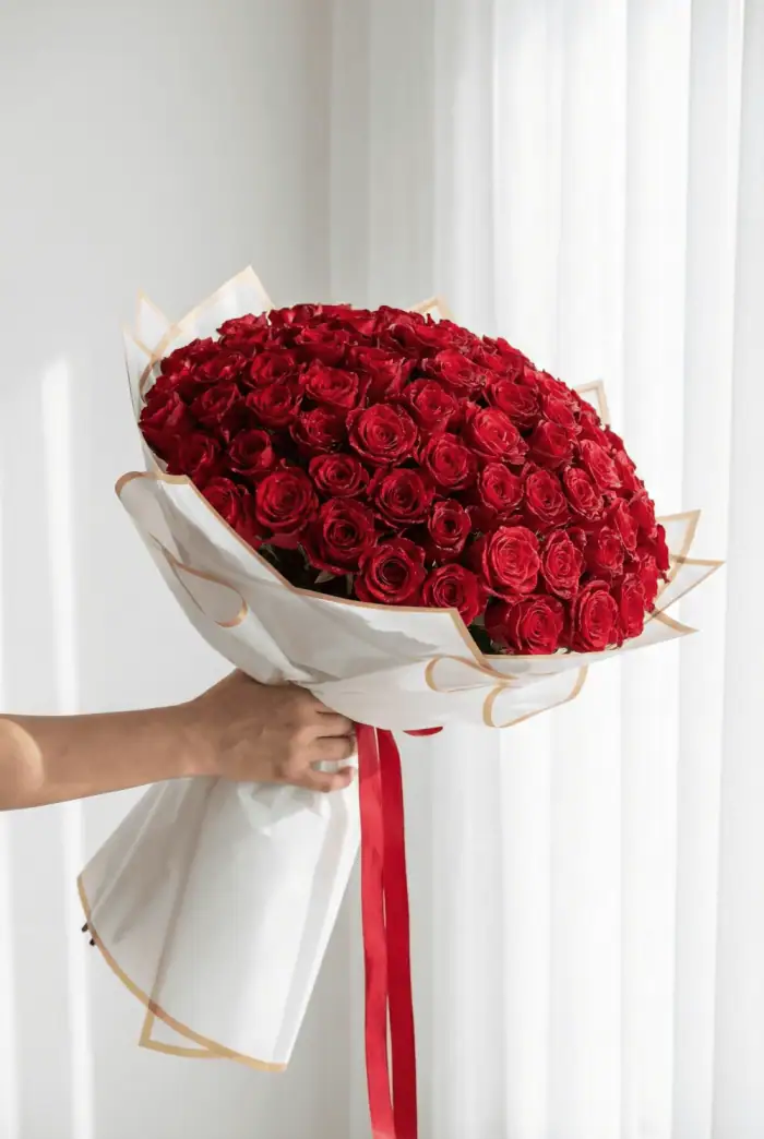 دسته گل 200 شاخه رز کد 10001 - Image 1